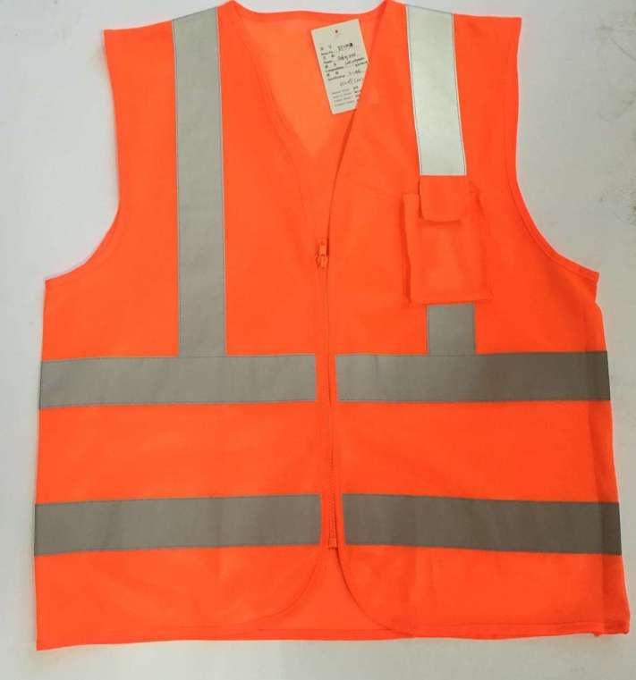 100% Polyester Reflective Vest with Chest Pockets